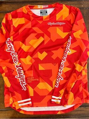 Troy Lee Designs Kids' Red & Orange Long-Sleeve Jersey